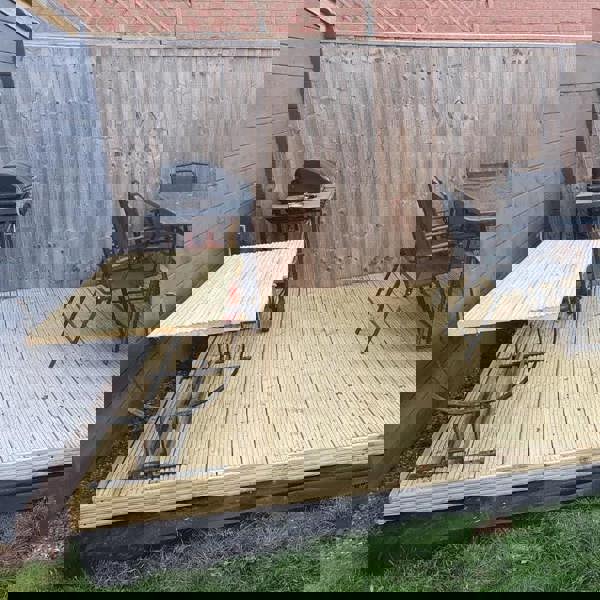 LayzeeDeck, Chunky Timber Decking Kit, various sizes, quality Redwood timber, complete Kit