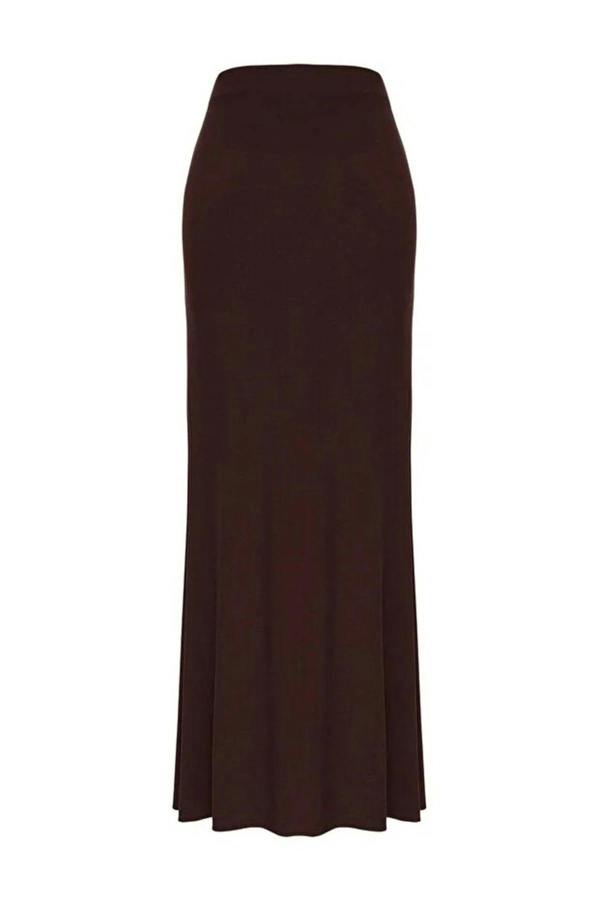 WOVCOR Knit Long Skirt with Accessory Detail