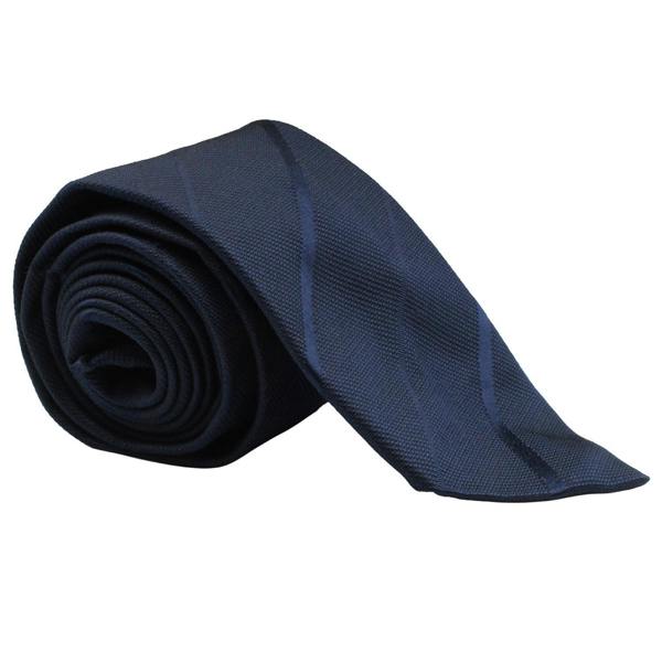 Dunhill luxurious mulberry silk tie in a monochrome woven stripe pattern