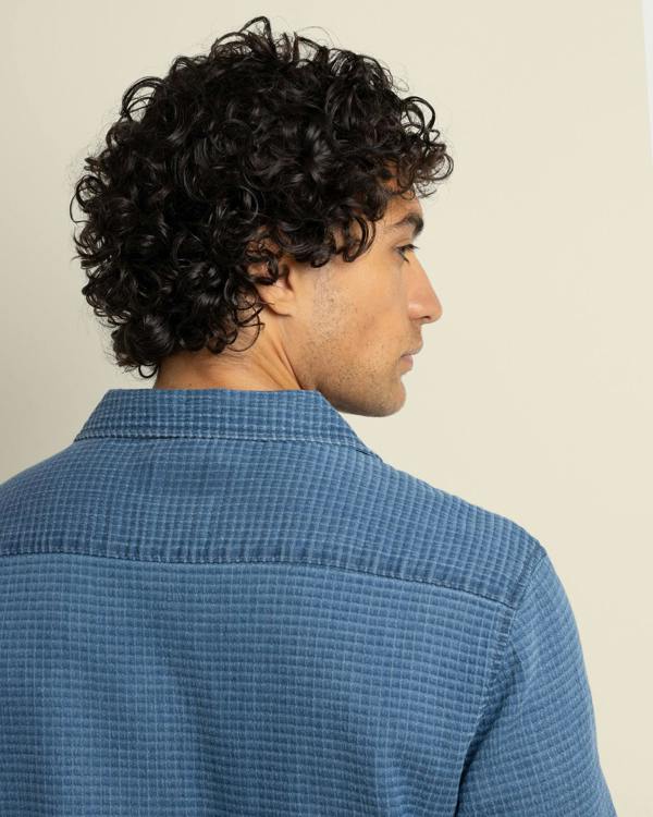 Larsson & Co Soren - Grid Denim Short Sleeve Shirt