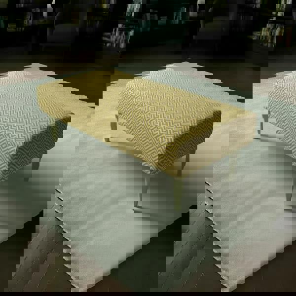 ISTOOLS Boho Chic Rectangular Footstool – Vibrant Designer Pattern Upholstered Bench | istols UK