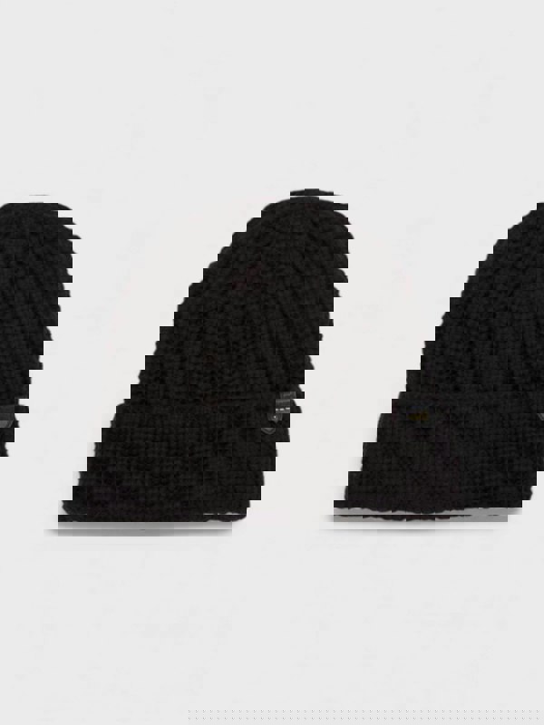 Coach Waffle Knit Beanie Hat Black