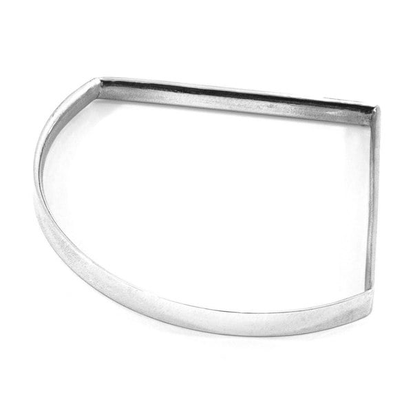 Anchor & Crew Holden Quarter Circle Geometric Silver Bangle