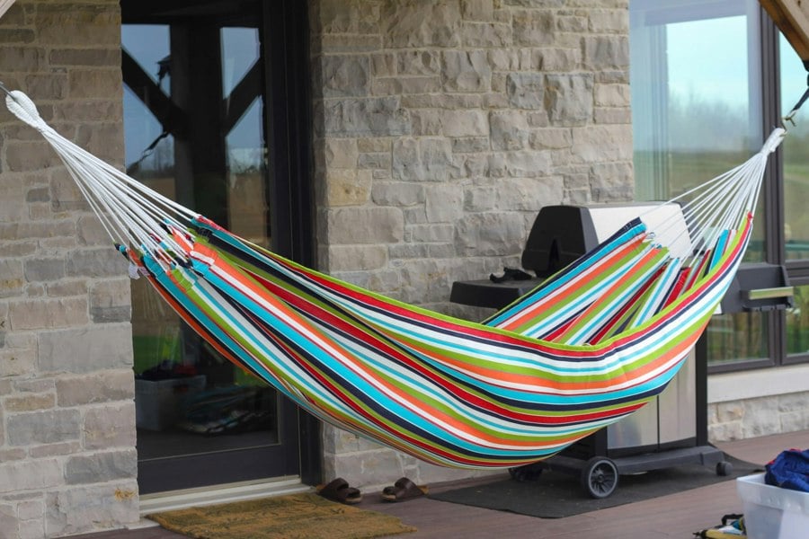 Vivere Brazilian Sunbrella Double Hammock - Carousel Confetti