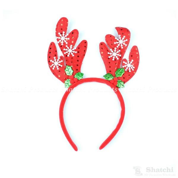 4 Pack Christmas Reindeer Antler Headbands for Adults and Kids Festive Fancy Dress Accessory image 3