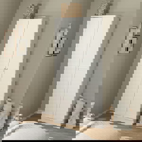 Furniture To Go Brande Wardrobe with 2 Frame Doors in White