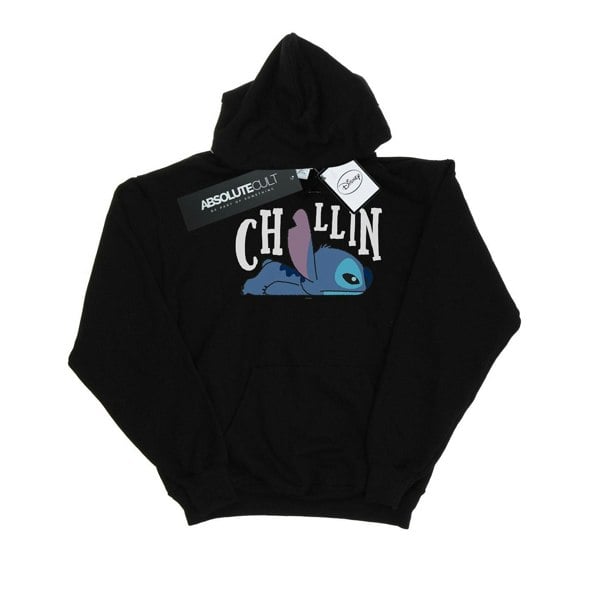 Disney Mens Lilo And Stitch Chillin Hoodie - Black