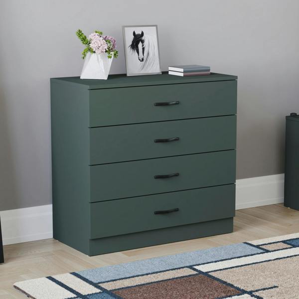 Vida Designs Riano 4 Drawer Chest, Black