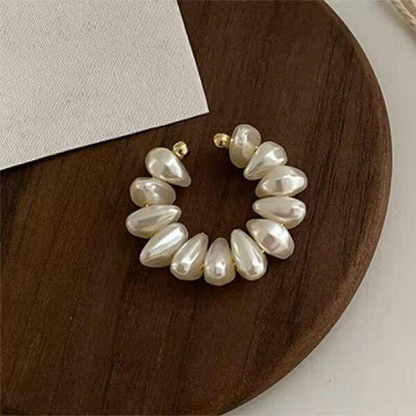 The Colourful Aura Baroque Pearl Climber Ear Cuff Earring