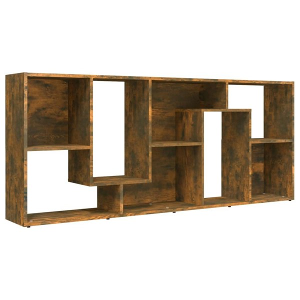 Berkfield Book Cabinet Smoked Oak 67x24x161 cm Engineered Wood