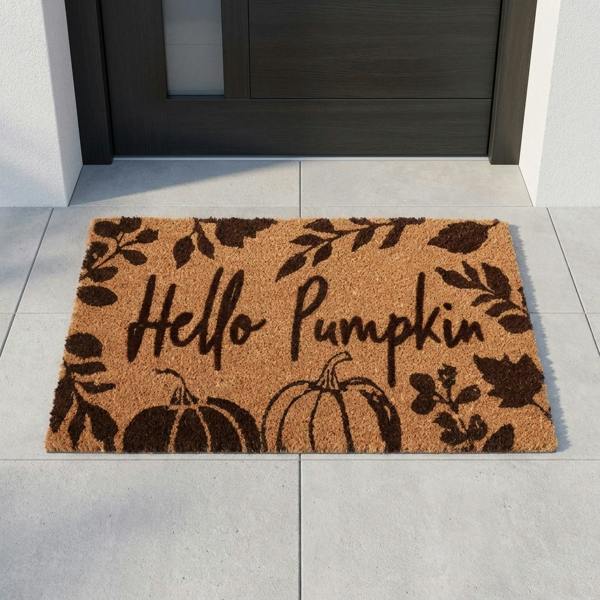 Garden Greatness Hello Pumpkin Autumn Coir Doormat