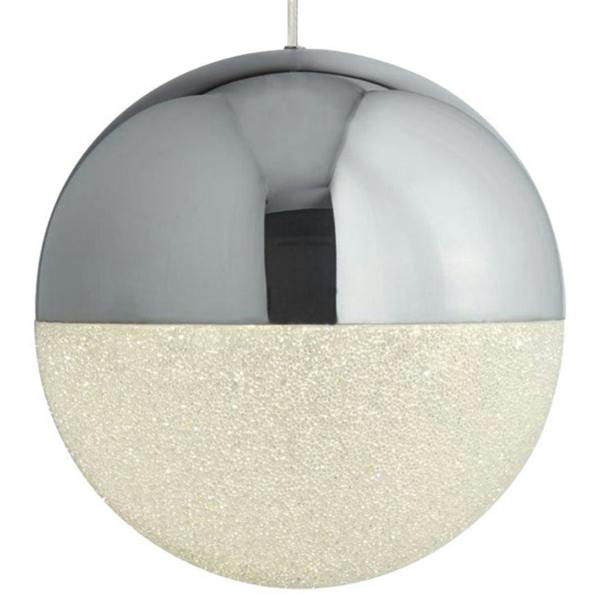 Pagazzi Lighting Annika Polished Chrome Globe LED Pendant Ceiling Light