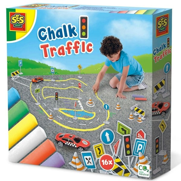 SES Creative Playground Chalk Traffic