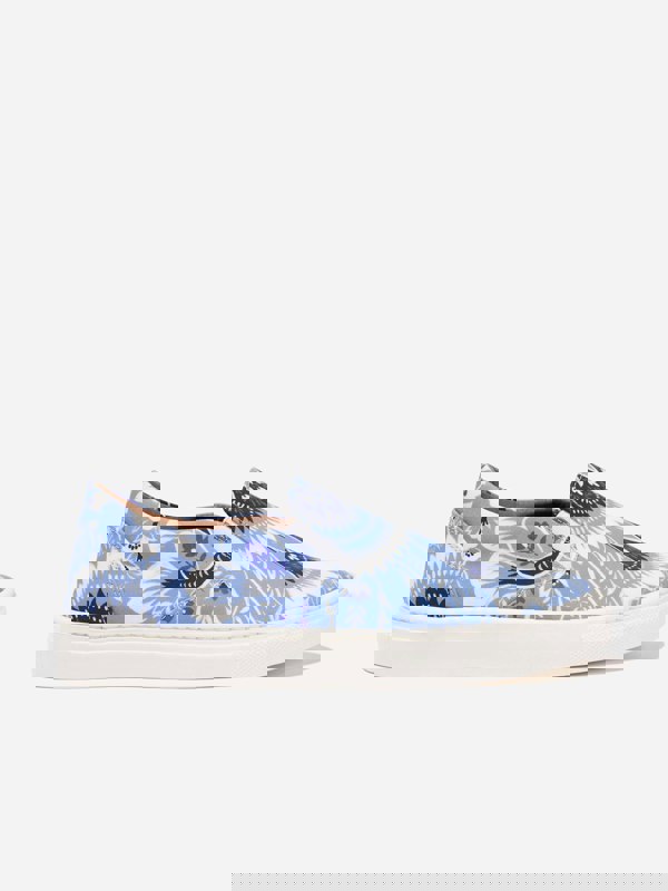 Etro Kids Floral Paisley Trainers in Blue