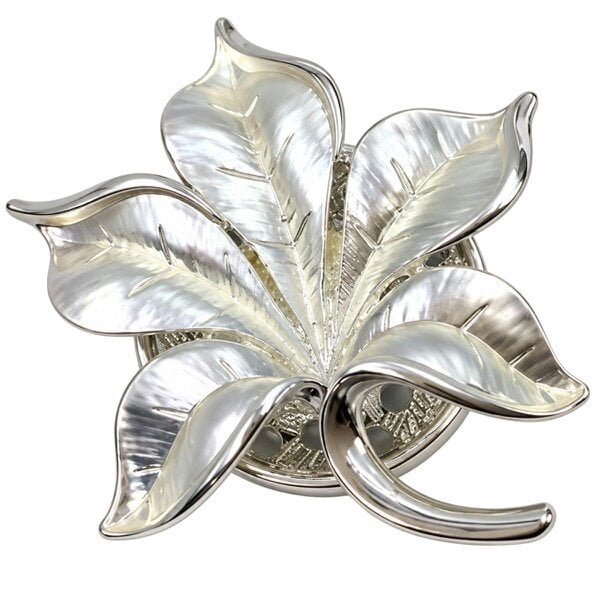 Love EMVY Magnetic Leaves Brooch for Women - Silver Floral Spray