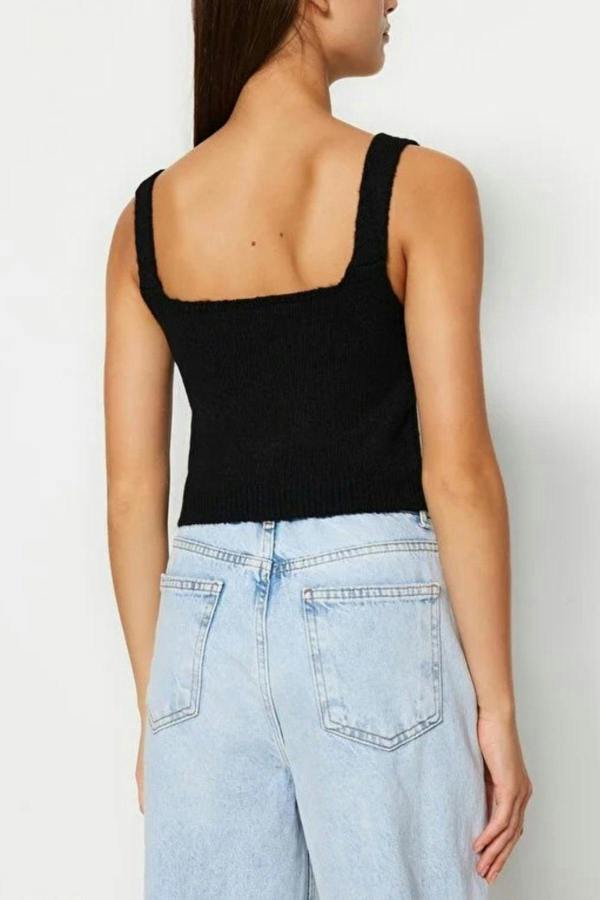 WOVCOR 2-Piece Crop Soft-Textured Knit Blouse-Cardigan Set