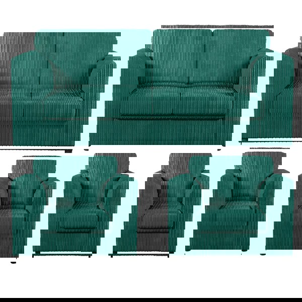 Furnishings For Less Luxor Full Jumbo Cord 3 Seater and 2 x Armchairs - Full Back