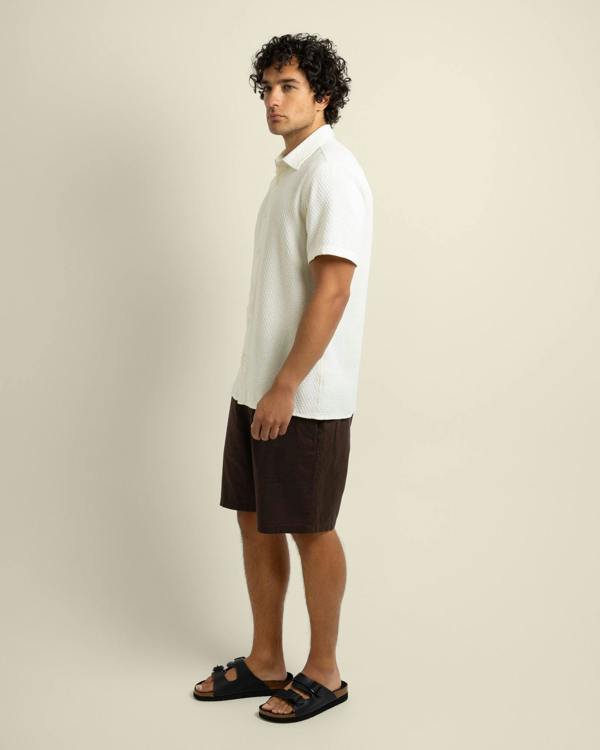 Larsson & Co Carlsen - Square Jacquard Short Sleeve Shirt