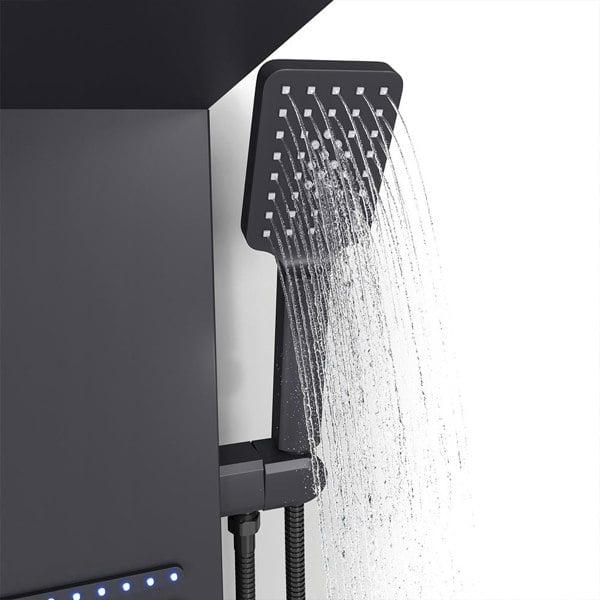 LED Lights Shower Panel 4 Function Wall Mount Shower System Bathroom Shower Living and Home