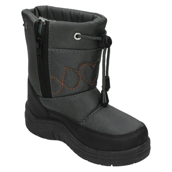Boys Snow Fun Tie Front Embroidered Design Snow Boots 8.561801A