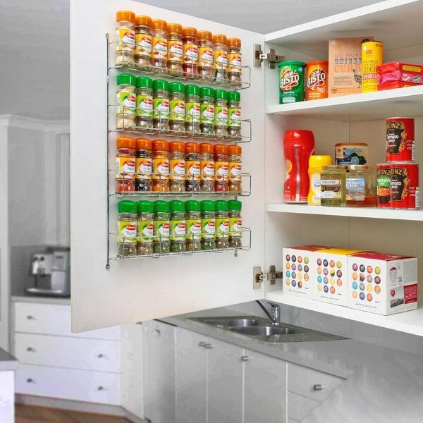 Neo Direct 4 Tier Spice Rack For Kitchen Door Cupboard or Wall