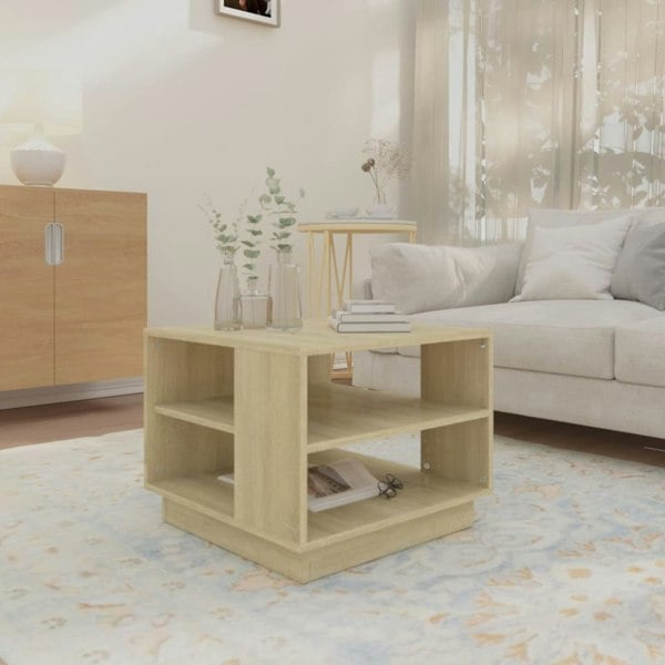 Berkfield Coffee Table Sonoma Oak 55x55x43 cm Engineered Wood