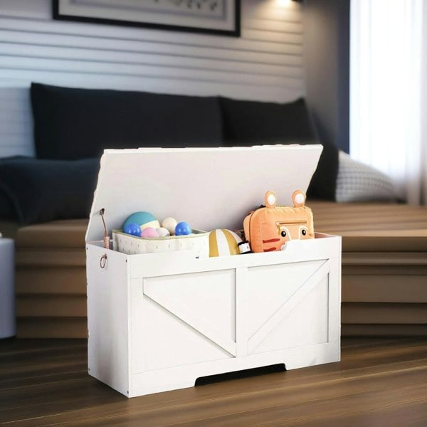 Rafaelo Mobilia Kids Wooden Storage Box White