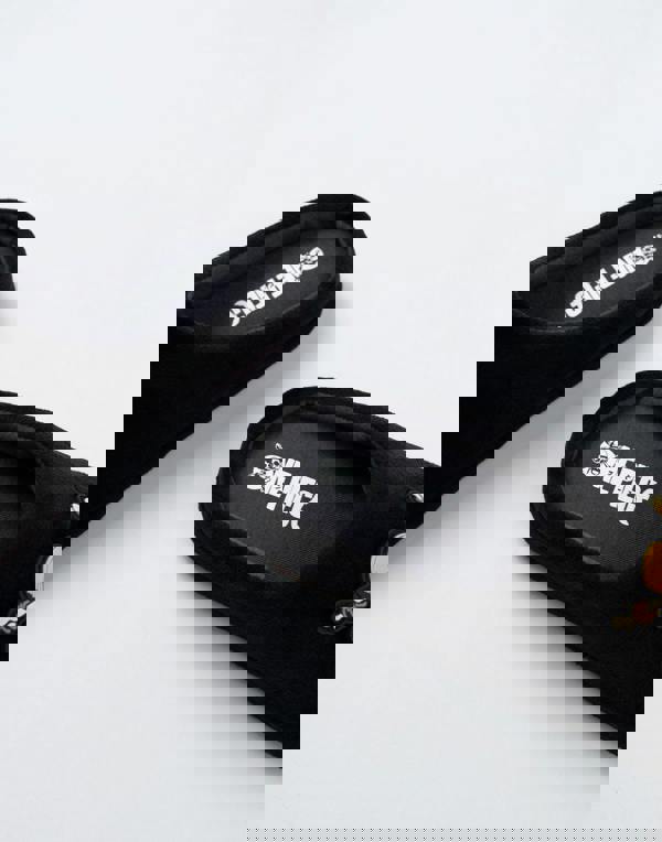 One Piece Boys Black Logo Mule Slippers