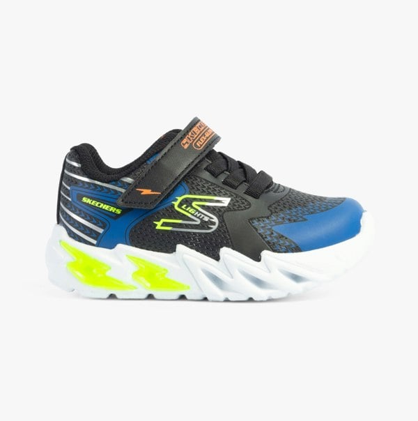 Skechers 400138N/BKBL FLEX-GLOW BOLT Boys Trainers Black/Blue