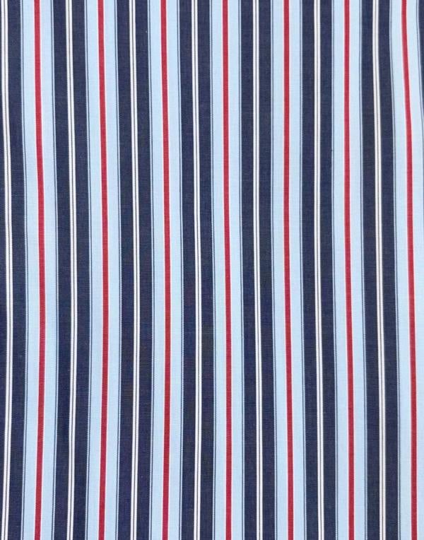 British Boxers Men's Crisp Cotton Dressing Gown – Red Pop Stripe