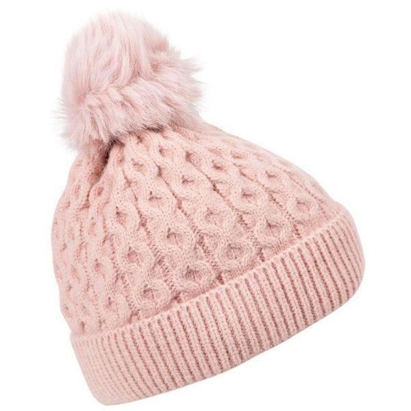 Trespass Women's Freja Pom Pom Beanie - Misty Rose