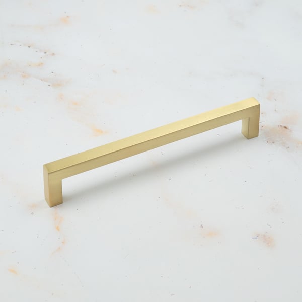 Handle & Home Satin Brass Square Handles