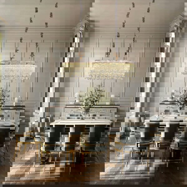 Lightsin Opulent Gold Chandelier Ceiling Light with Crystal Accents Lightsin UK 