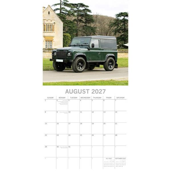 Land Rover Calendar 2027, Wall Calendars, Month To View, Transport, Gift