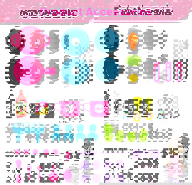 deAO Toys 3-in-1 Pink Dollhouse & Kitchen Playset – Portable Toy with Carry Backpack Pretend Play Gift for Girls Ages 3-8 Christmas & Birthday Present