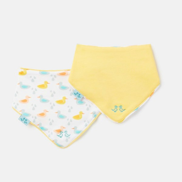 Luca and Rosa Ducks Pack of 2 Yellow Baby Dribble Bibs