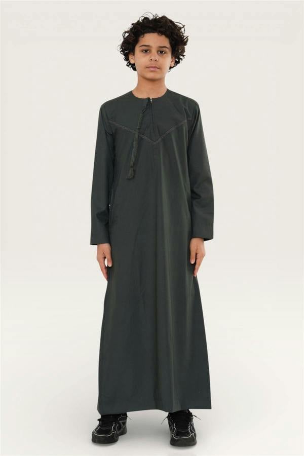 Infinity Leather Kids Boys Ramadan Eid Moroccan Jubba Robe Djellaba Thobe - K-TT008