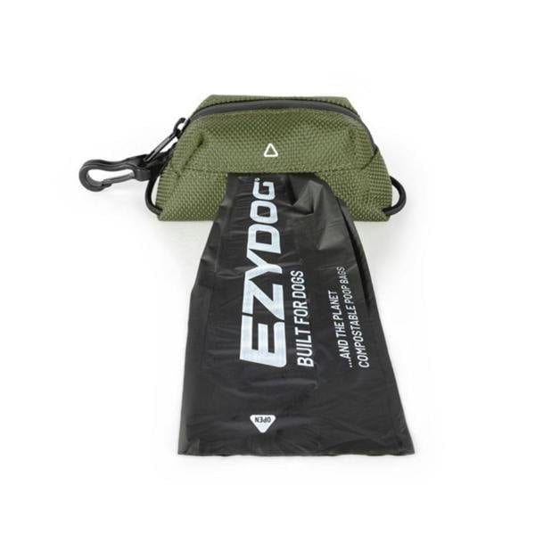 EzyDog Essential Poop Bag Holder in Green