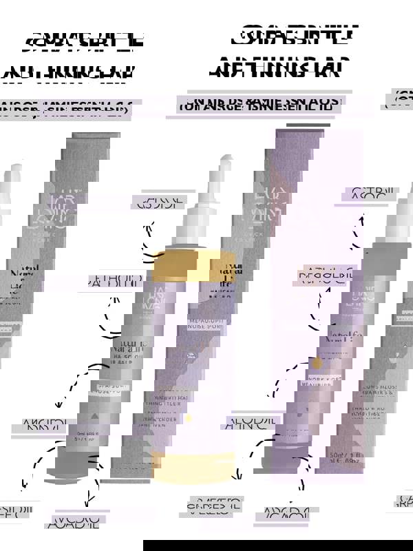 Hair Loving Shampoo & Conditioner + Natural Life Hair Oil Trio – With Biotin, Rosemary & Pomegranate To Nourish, Strengthen & Revive Menopause Hair