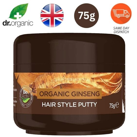 Dr Organic Dr. Organic Ginseng Hair Style Putty 75g – Pack of 1, 2, 4 or 6