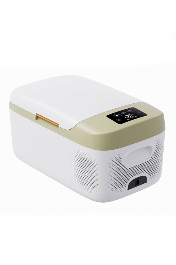 Living and Home 16L Car Fridge 45W Car Mini Fridge Car Refrigerator Portable Camping Fridge Freezer with Display Screen Green