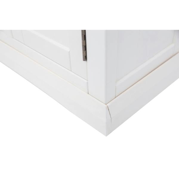 Cabinet Bits Cosenza Off White 2 Door TV Cabinet Chrome Knob