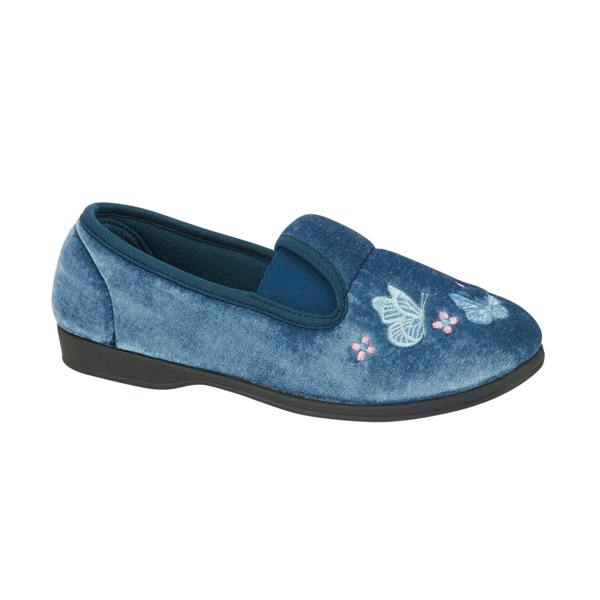 Jo & Joe CHERISH Full Slippers   in  Navy