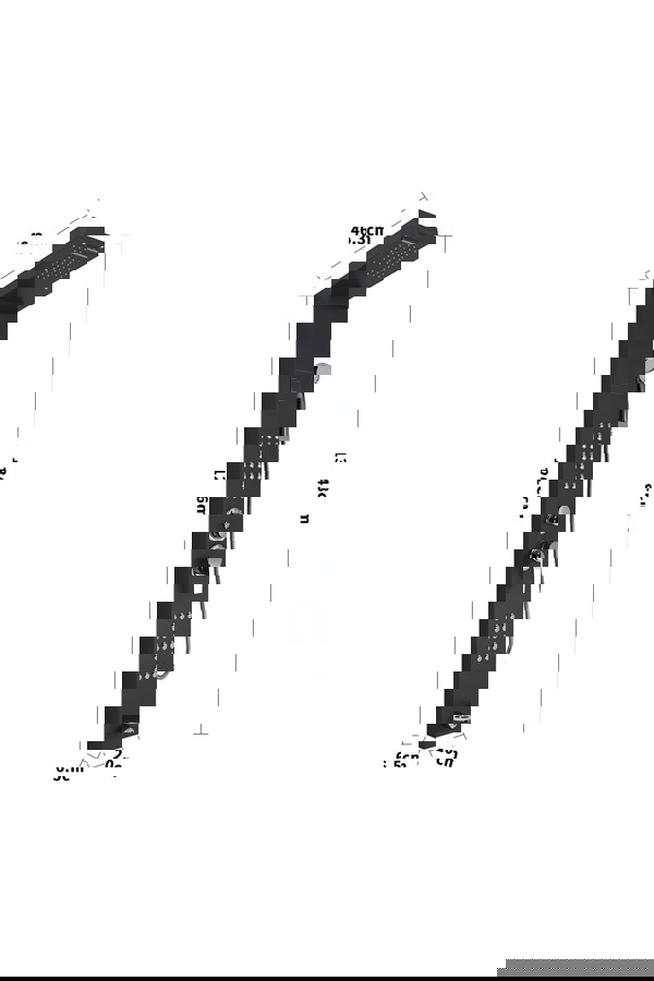 Living and Home Stainless Steel Shower Panel with LED Temperature Display and Hand Shower