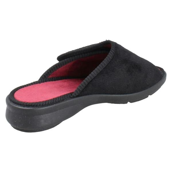 DB Shoes Ladies DB Wide Fitting Slippers - Red Start