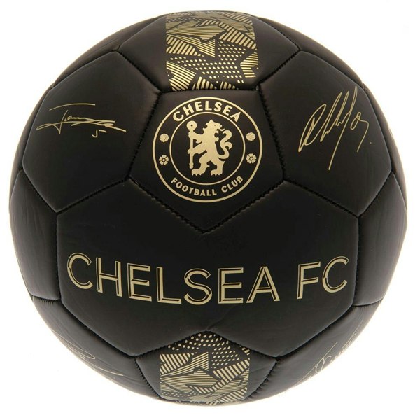 Chelsea FC Phantom Signature Football - Black/Gold