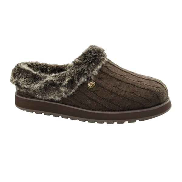 Skechers Womens/Ladies Keepsakes Ice Angel Slip On Mule Slippers - Chocolate