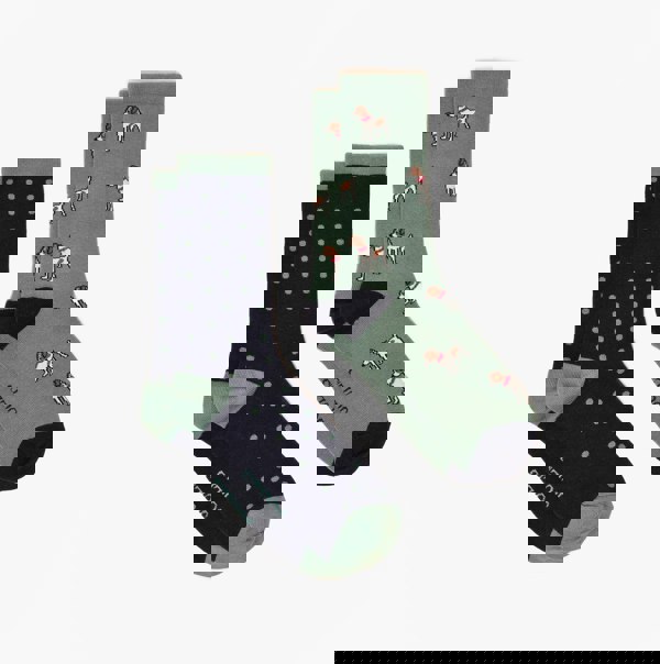 Joules EVERYDAY Womens Socks Green/Blue