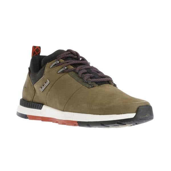 Timberland Mens Field Trekker Leather Hiking Shoes - Khaki Green - 