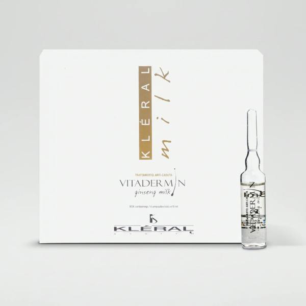 Kleral milk ampoule packaging with a single ampoule on a white background